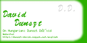 david dunszt business card